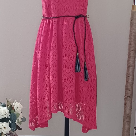 WOMEN'S CUFF DRESS/MEDIUM SIZE (7/9) / CORAL COLOR / NOBOUNDARIES BRAND - Picture 7 of 12